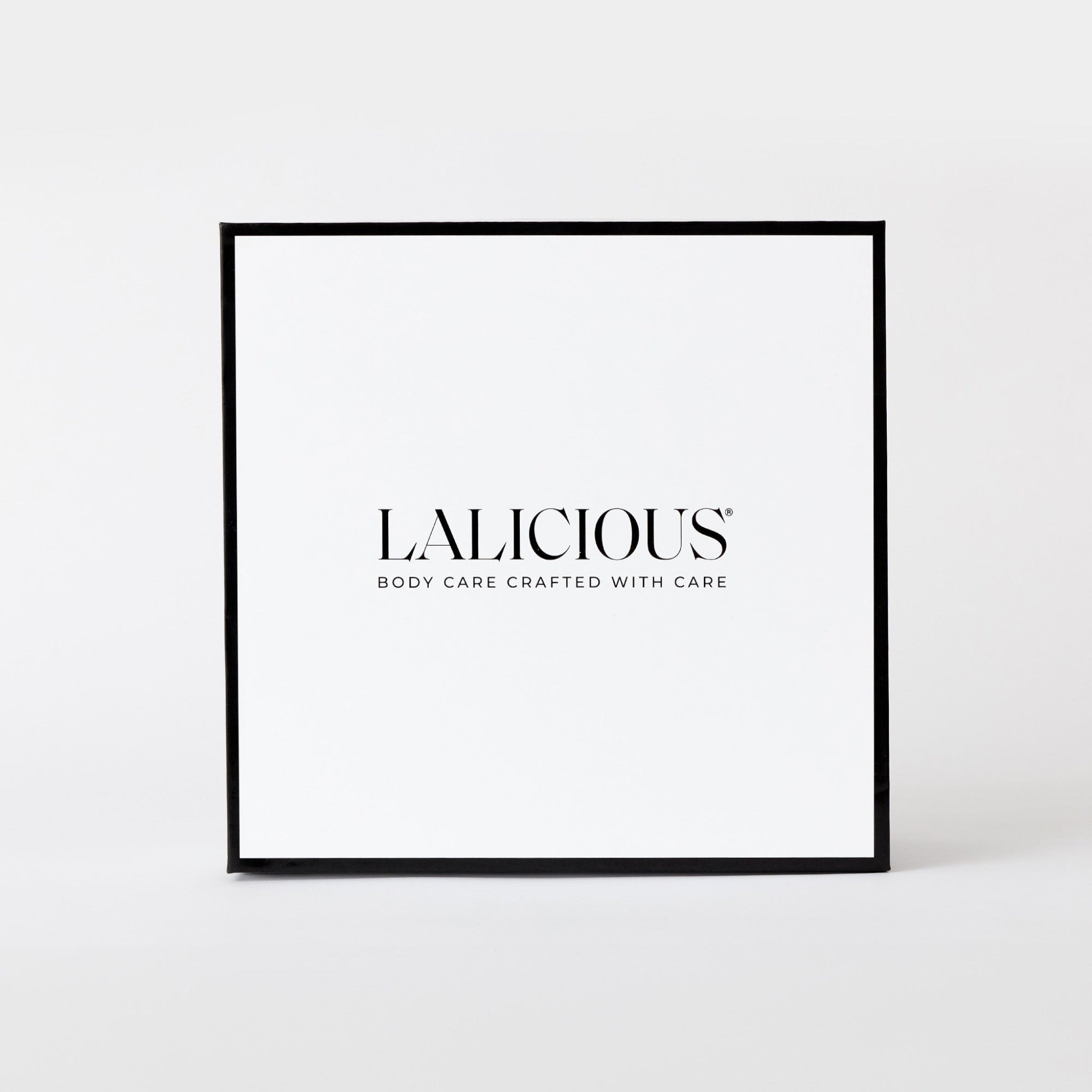 LALICIOUS Collection Black and White Gift Box on a white background