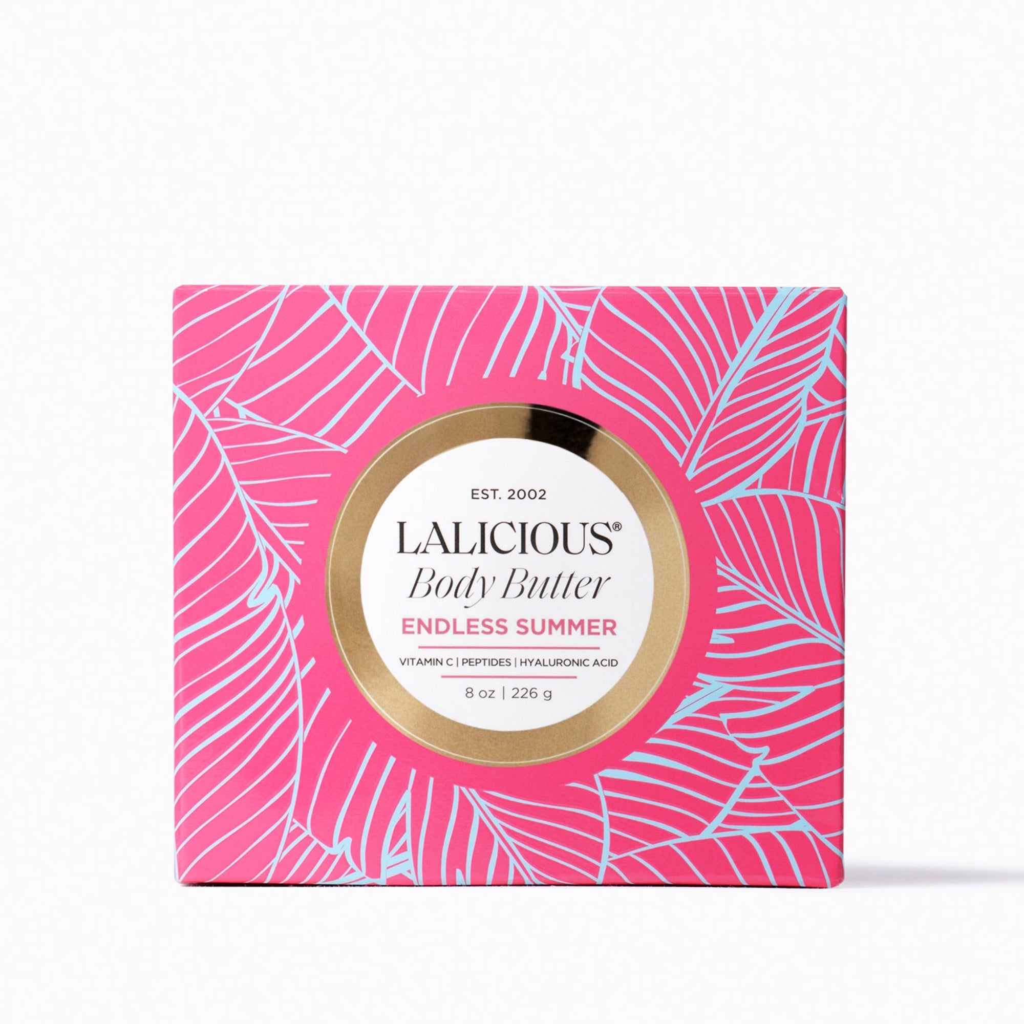 8oz Endless Summer Body Butter hot pink box on a white background - LALICIOUS