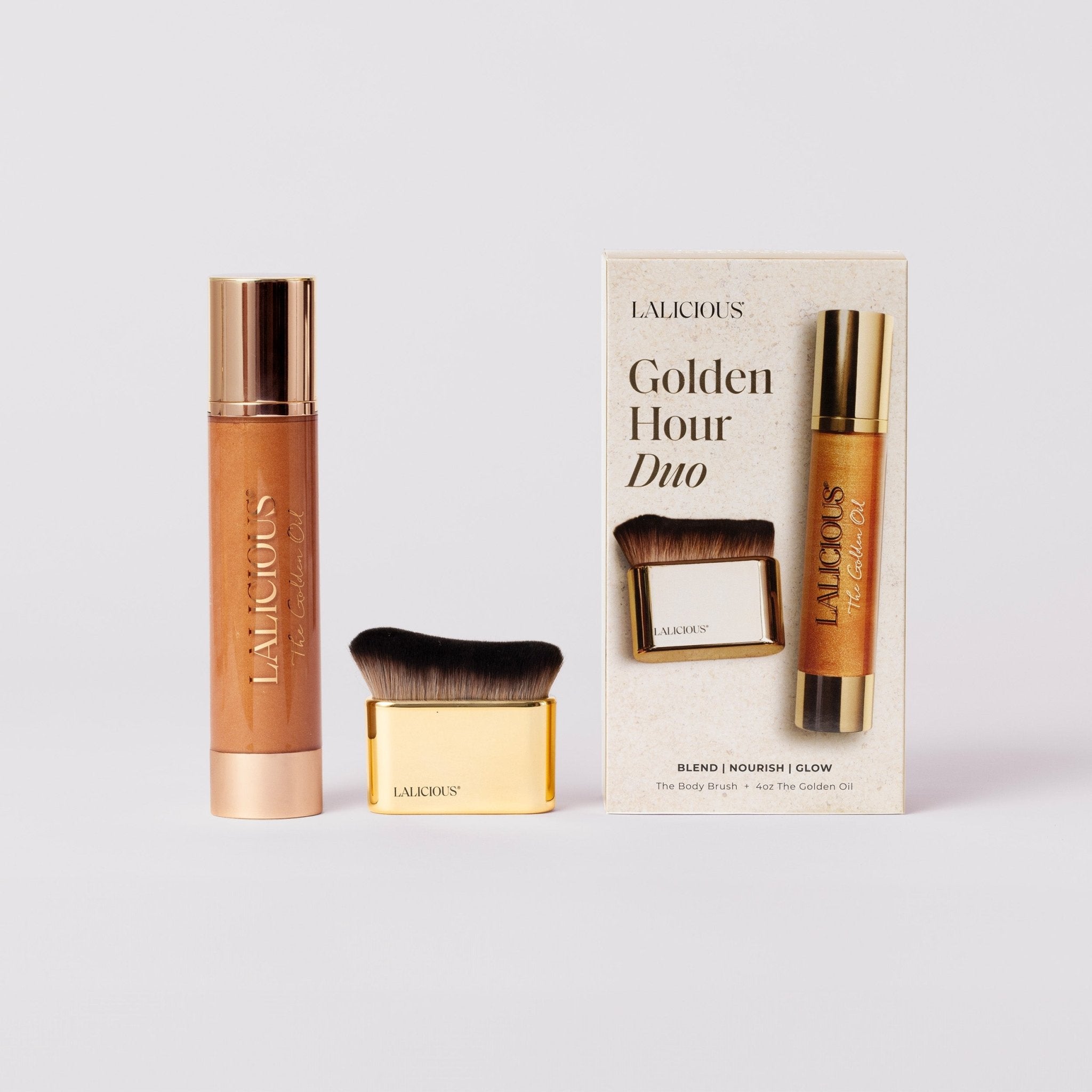 Golden Hour Duo Box, Brush and Golden Oil- LALICIOUS