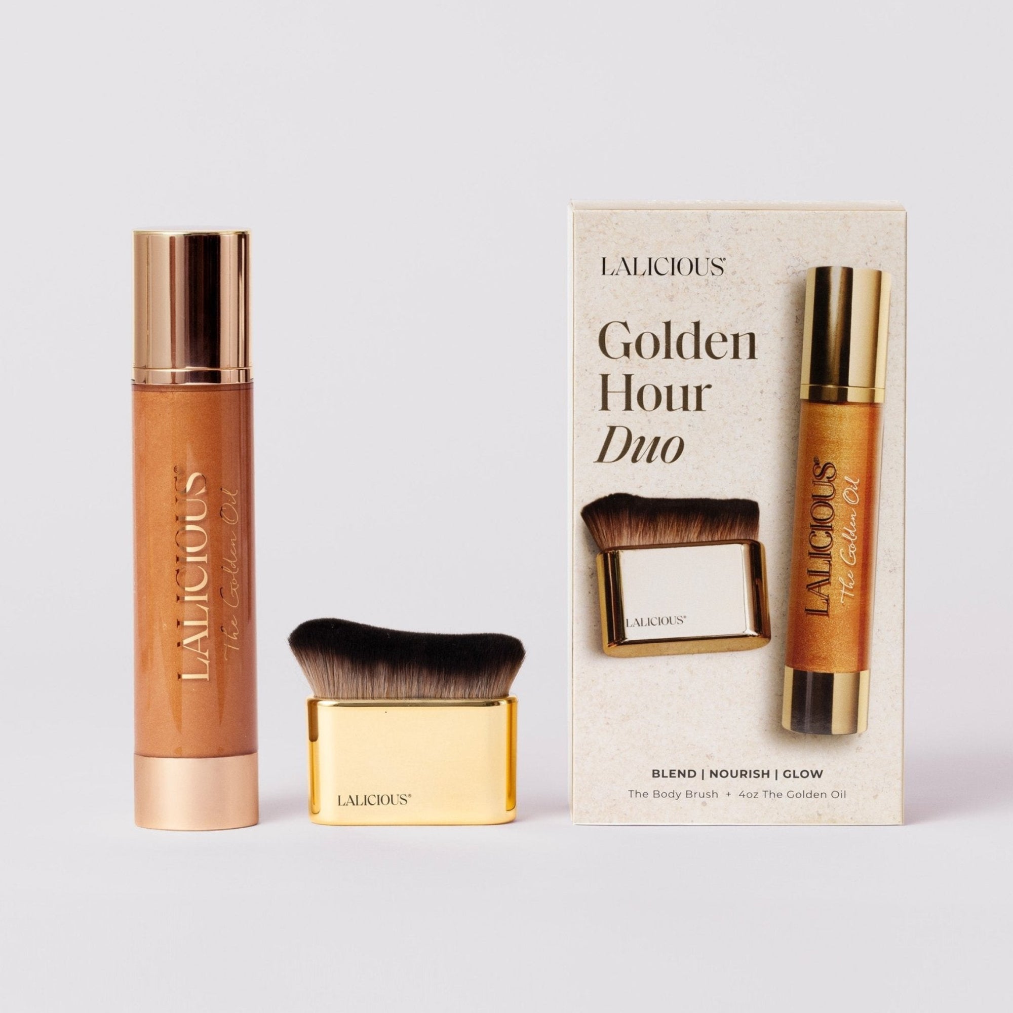 Golden Hour Duo Box, Brush and Golden Oil- LALICIOUS