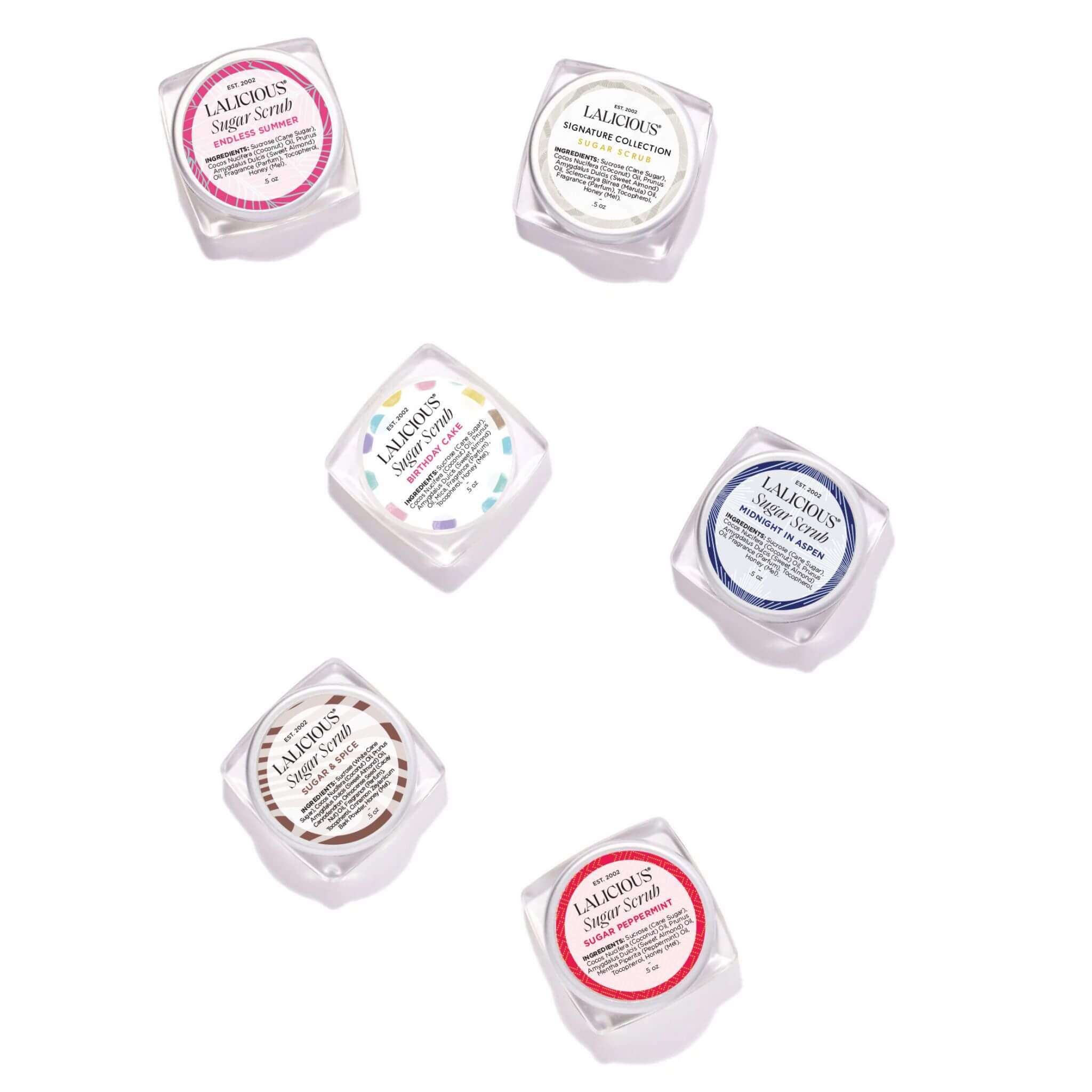 Deluxe Sugar Scrub Sample Set Seasonals - LALICIOUS