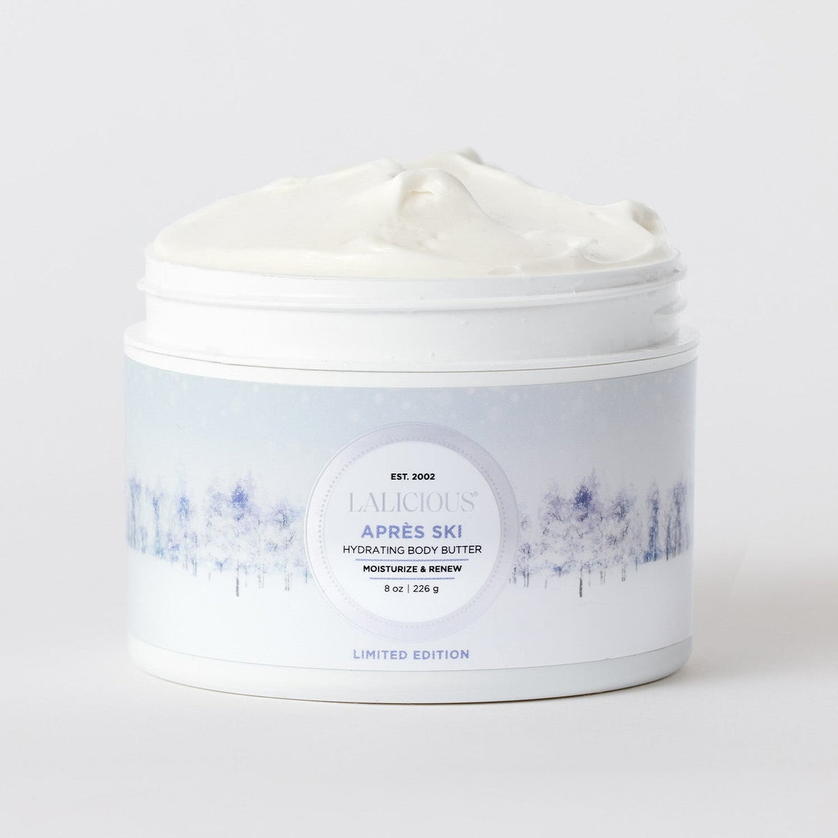 Après Ski 8oz jar of Body Butter on a white background LALICIOUS