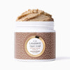 16 oz Brown Sugar Vanilla Sugar Scrub without a cap on a white background- LALICIOUS